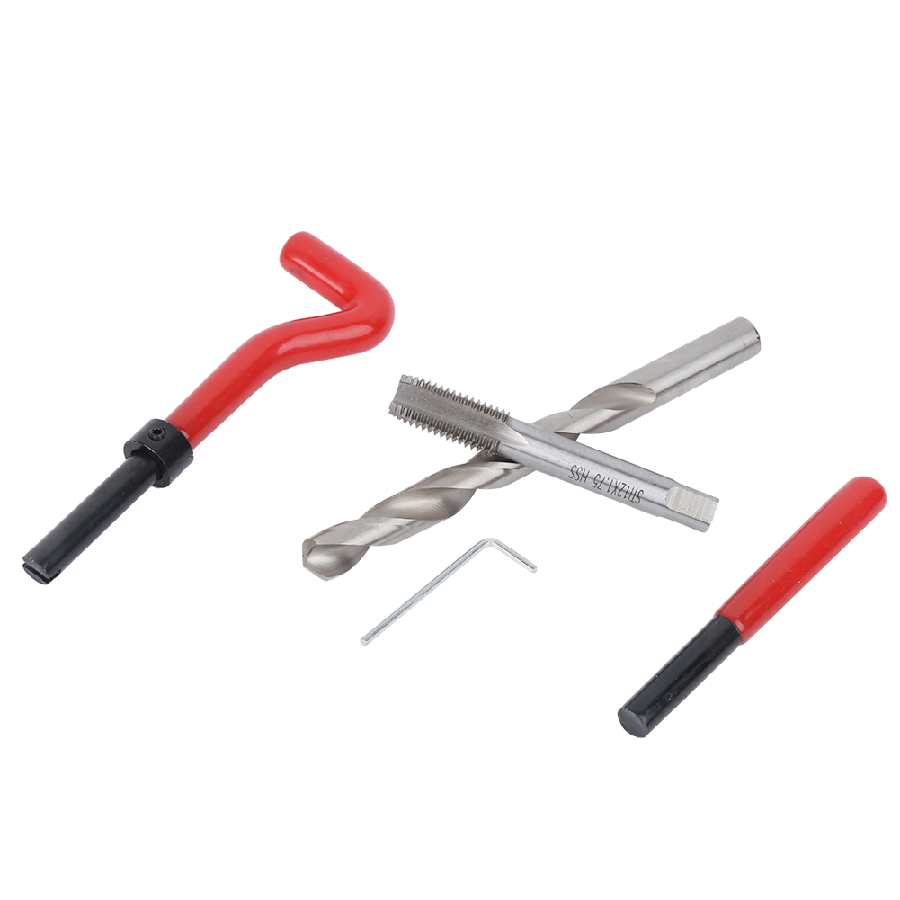 M12 Gewindereparaturset, 25-teilig, Mit Gewindebohrer Und Bohrer Zur Reparatur Beschädigter Gewinde