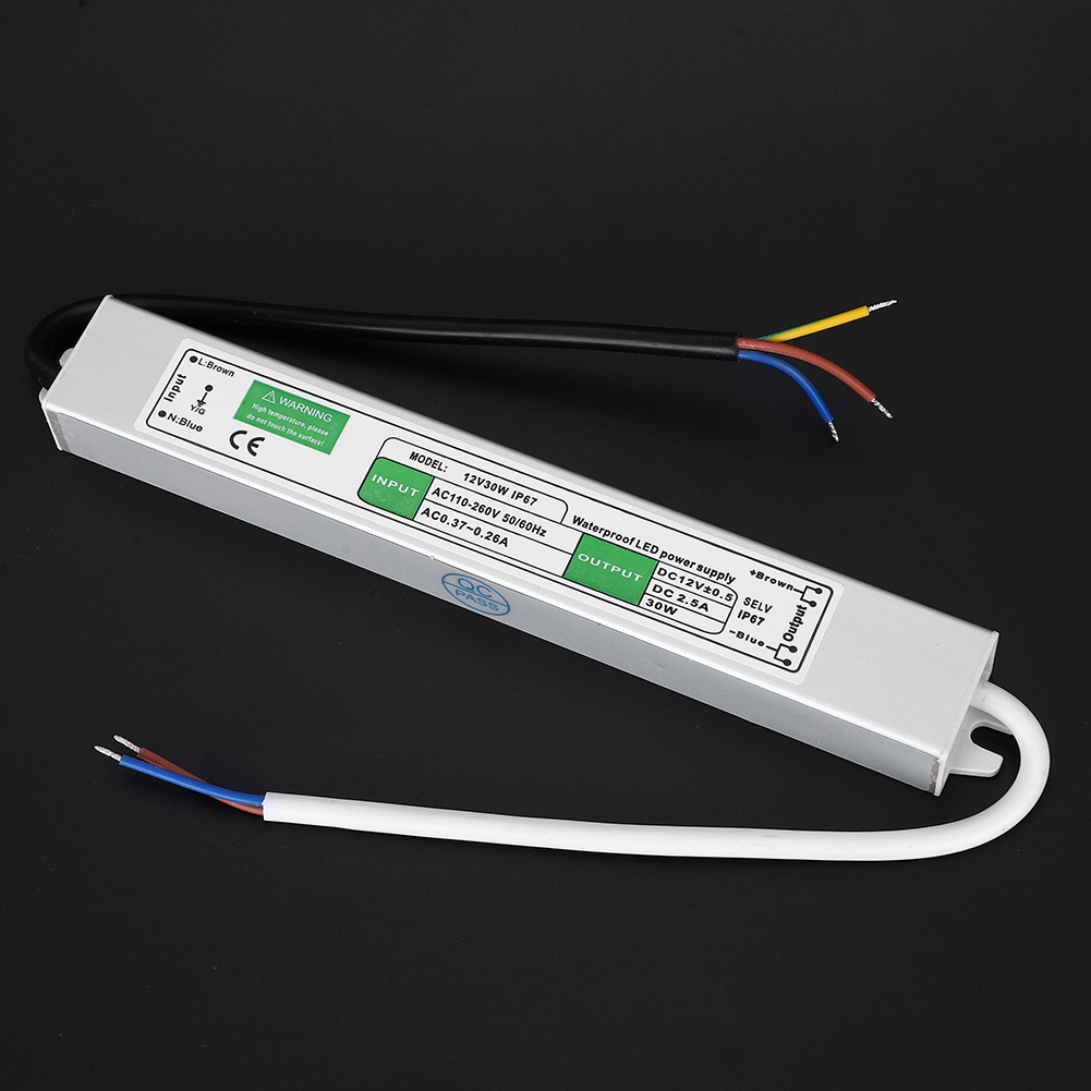 12v 30w Led-schaltnetzteil, Wasserdicht, Für Den Außenbereich, Wasserdichter Led-treiber, Elektrische Komponenten