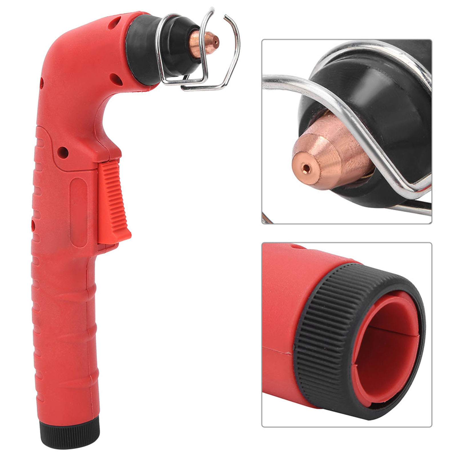 Plasmabrennerkopf, Roter Metallgriff Mit Gummibeschichtung Für Trafimet Ergocut S45 Schneidgerät