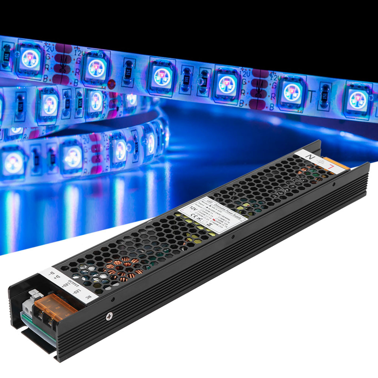 Dimmbares 200-w-netzteil Mit Gehäuse Aus Aluminiumlegierung, Unterstützt Scr 0-10v Pwm Dali-steuerung, 12v/16,67a