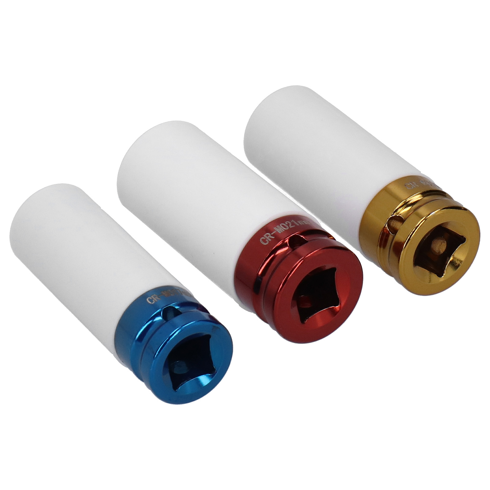3-teiliges 1/2"-reifenschutz-steckschlüssel-set, Farbcodiert, Reifenkappe, Schraubenschlüssel, Handwerkzeug