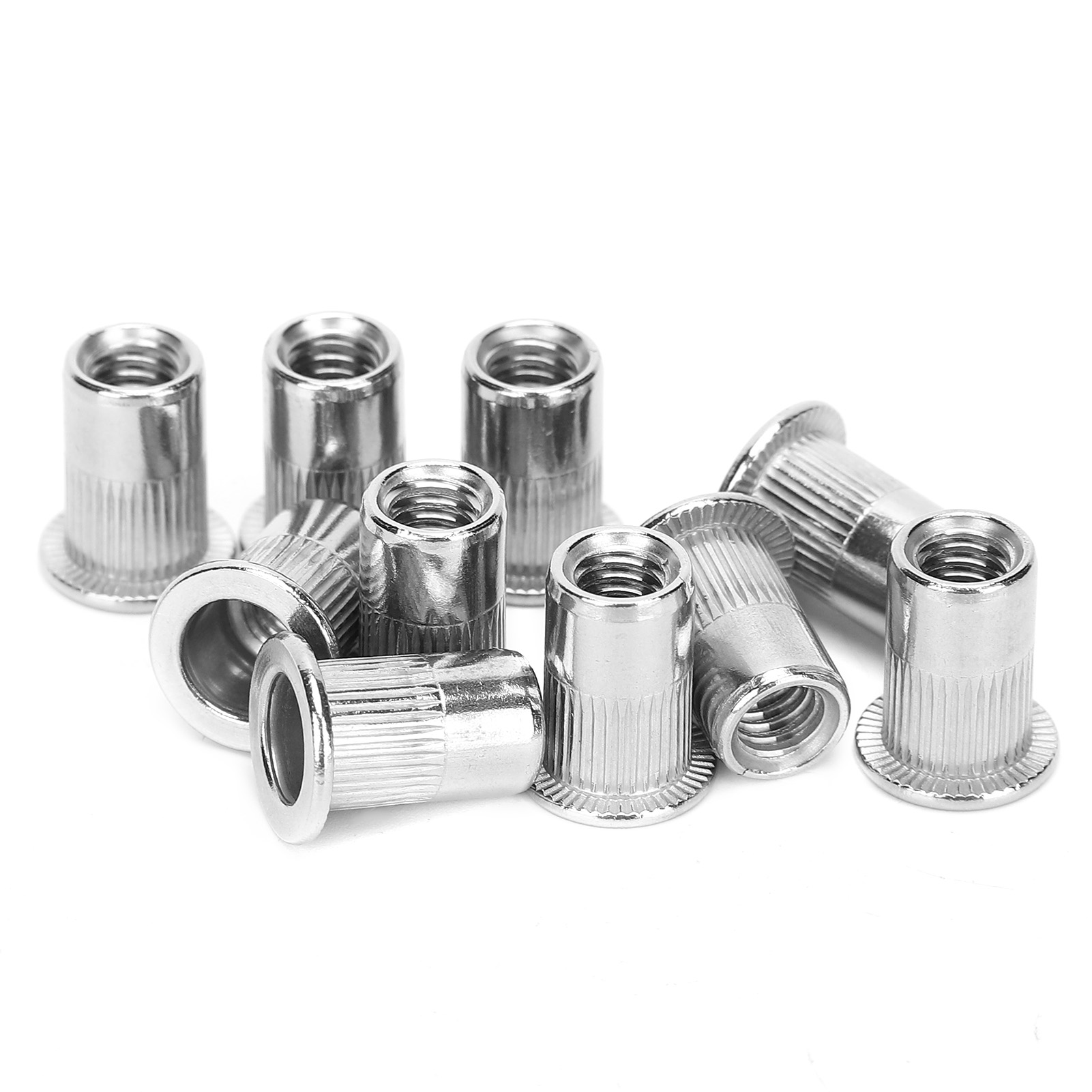 Satz Mit 50 Nietmuttern, Gerippte Muttern M6 Aus Edelstahl, Hardware-zubehör
