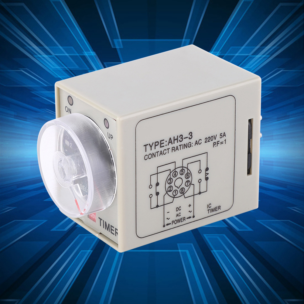 Ah3-3 Zeitrelais, Einstellbarer Verzögerungsschalter, 220 V Ac, Für Automatische Steuerungssysteme, 10 Sekunden