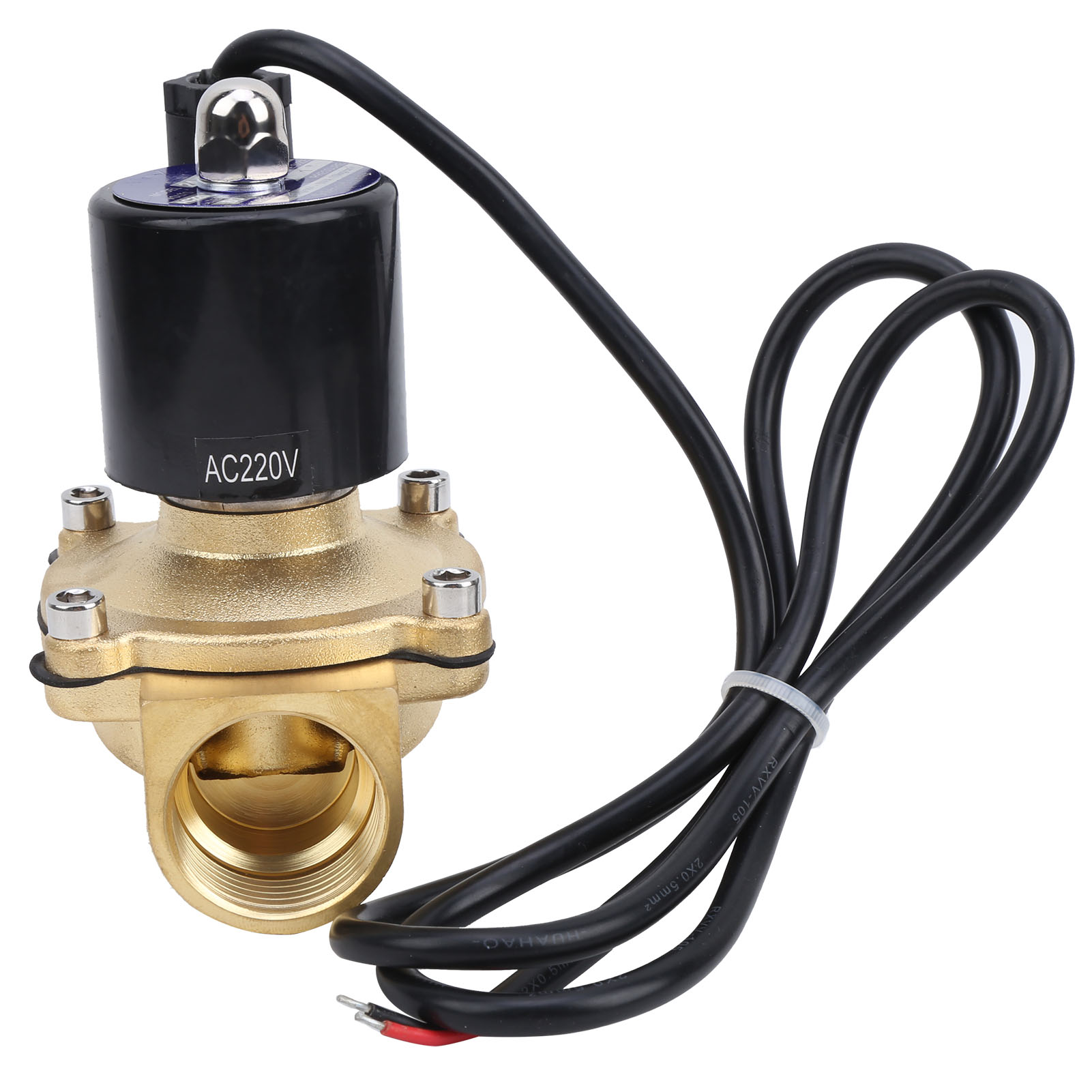 Messing-magnetventil G1, Elektrisch, Stromlos Geschlossen, Direktwirkend, Für Industrielle Anwendungen, 2 A – 250–25 V, 220 V Wechselstrom