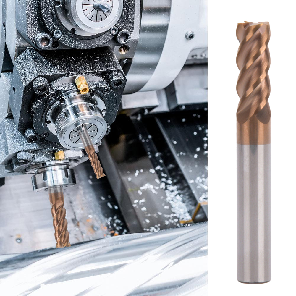 Planfräser Aus Wolframstahl, 4-schneidig, Beschichtet, Für Die Metallbearbeitung, Hrc60°d8604t