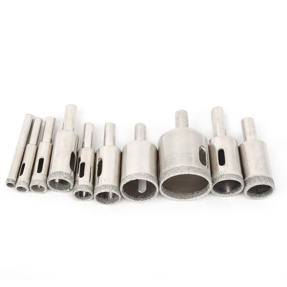 10 Kernbohrer 6–30 Mm, Diamantbeschichtet, Marmorbohrer, Glasfliesenbohrer