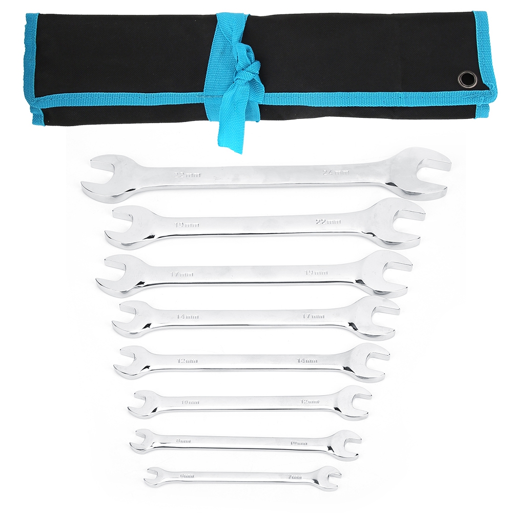 Set Mit 9 Doppelten Maulschlüsseln, Heimwerker-schlüsselsatz, Hardware-zubehör, 45 Stahl
