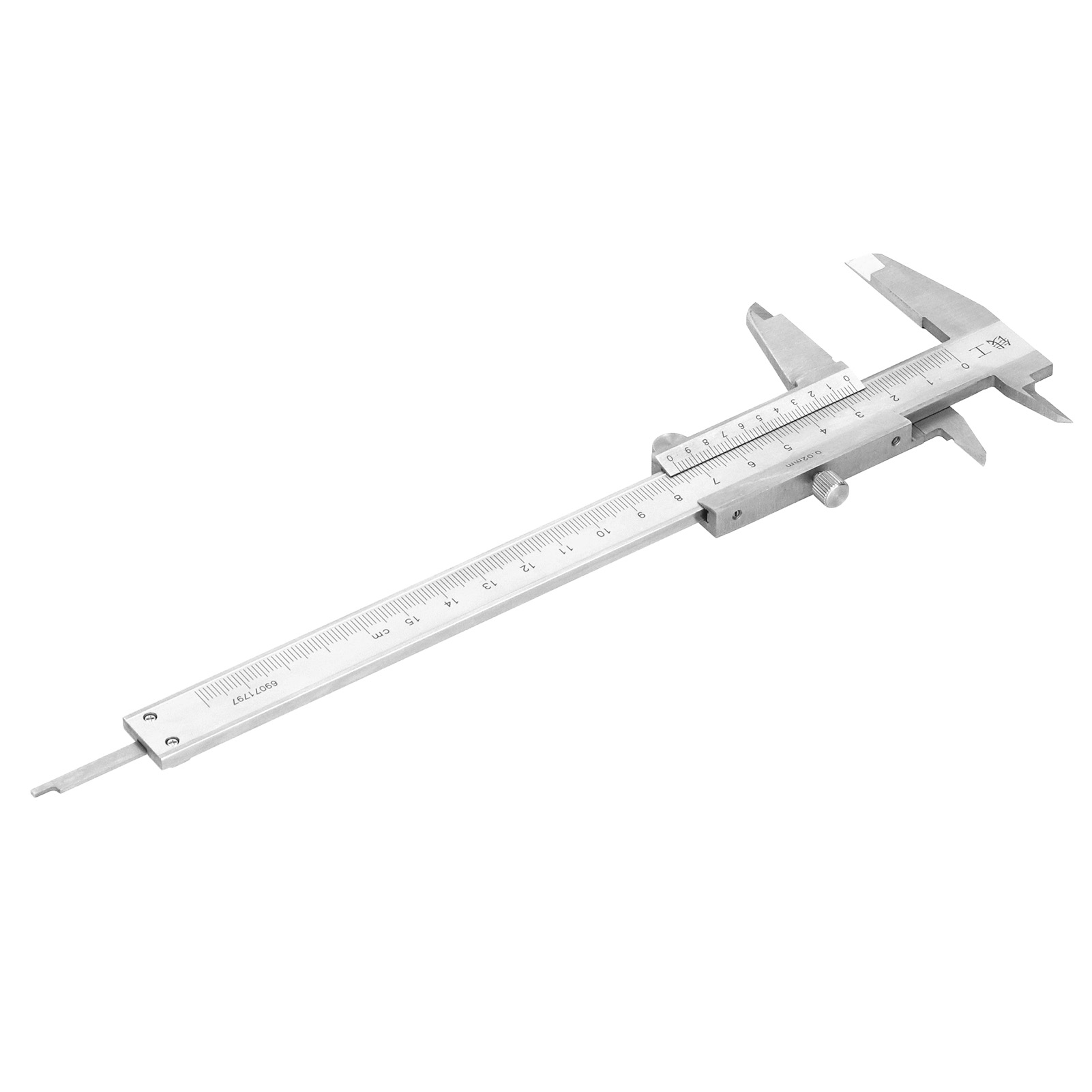Industriell Gefertigter 4-wege-messschieber Aus Edelstahl, Genauigkeit 0,02 Mm, Messbereich 0–150 Mm