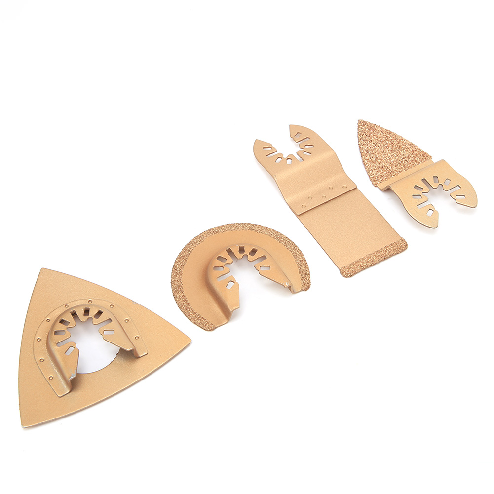 Set Mit 4 Universal-sägeblättern Für Oszillierende Multifunktionswerkzeuge Zum Schneiden Von Holz, Kunststoffen Und Weichmetallen