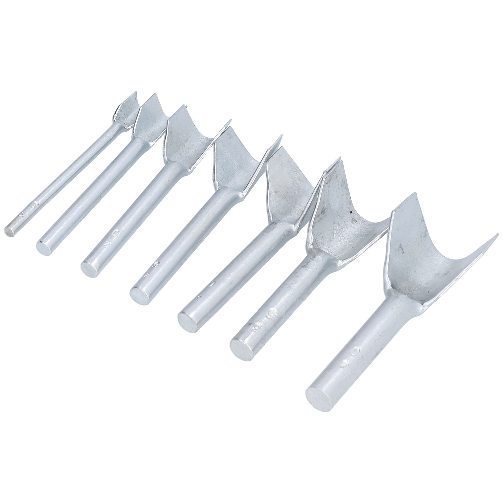 Set Mit 7 V-förmigen Stanzwerkzeugen Aus Kohlenstoffstahl, 1040 Mm, Für Ledergravuren Und Bastelarbeiten