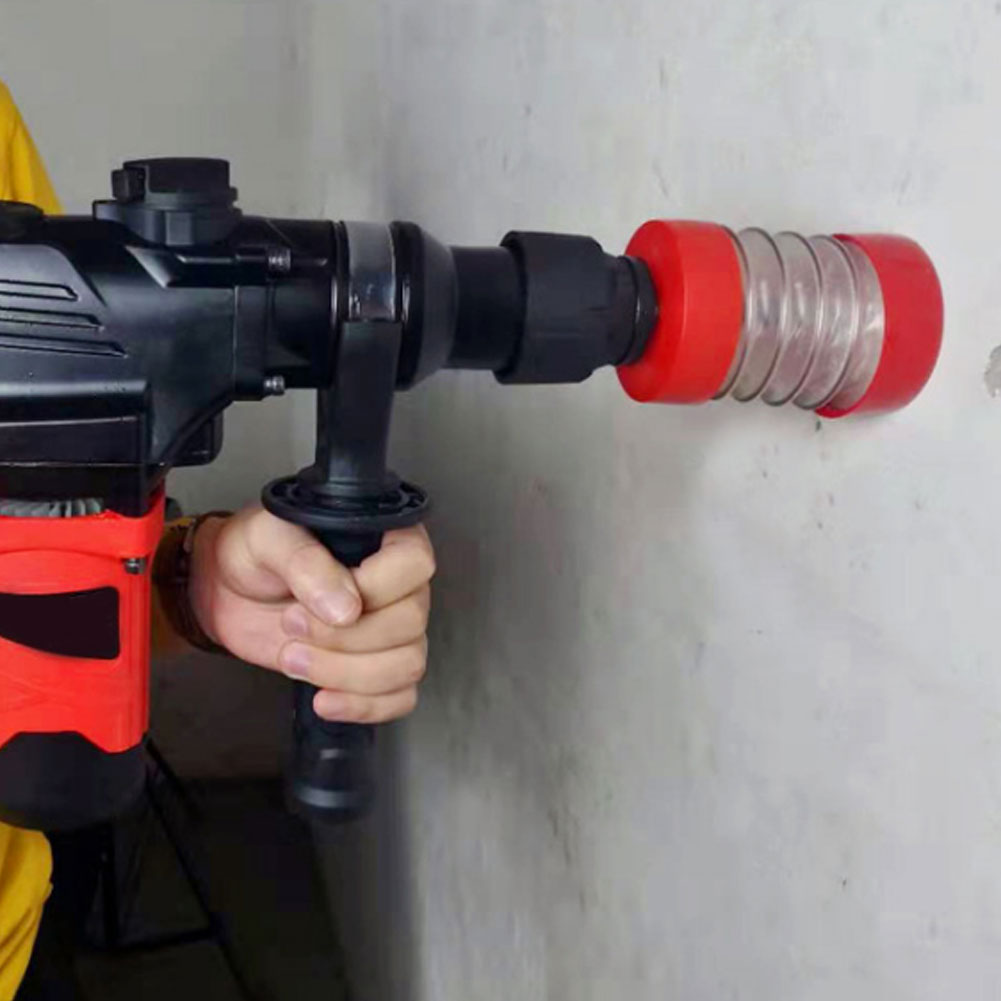 Fcm200 Staubschutzhaube Aus Kunststoff, Zubehör Zur Absaugung Von Bohrstaub, Geeignet Für Elektrohämmer, Vierkantgriff In Rot