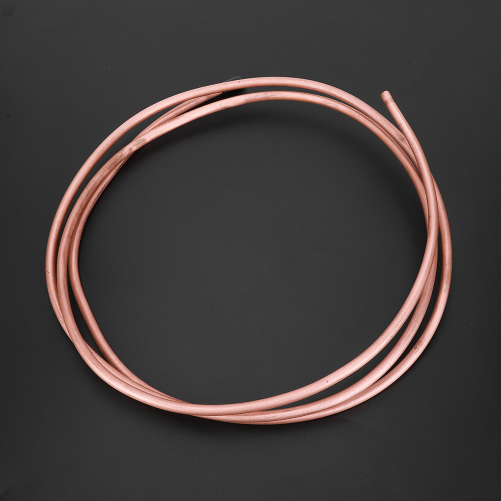 Kupferrohr C1100 T2, 2 M, Flexibler Spiralschlauch Für Klimaanlagen Und Kühlschränke, Außendurchmesser 6 Mm / Innendurchmesser 4,8 Mm