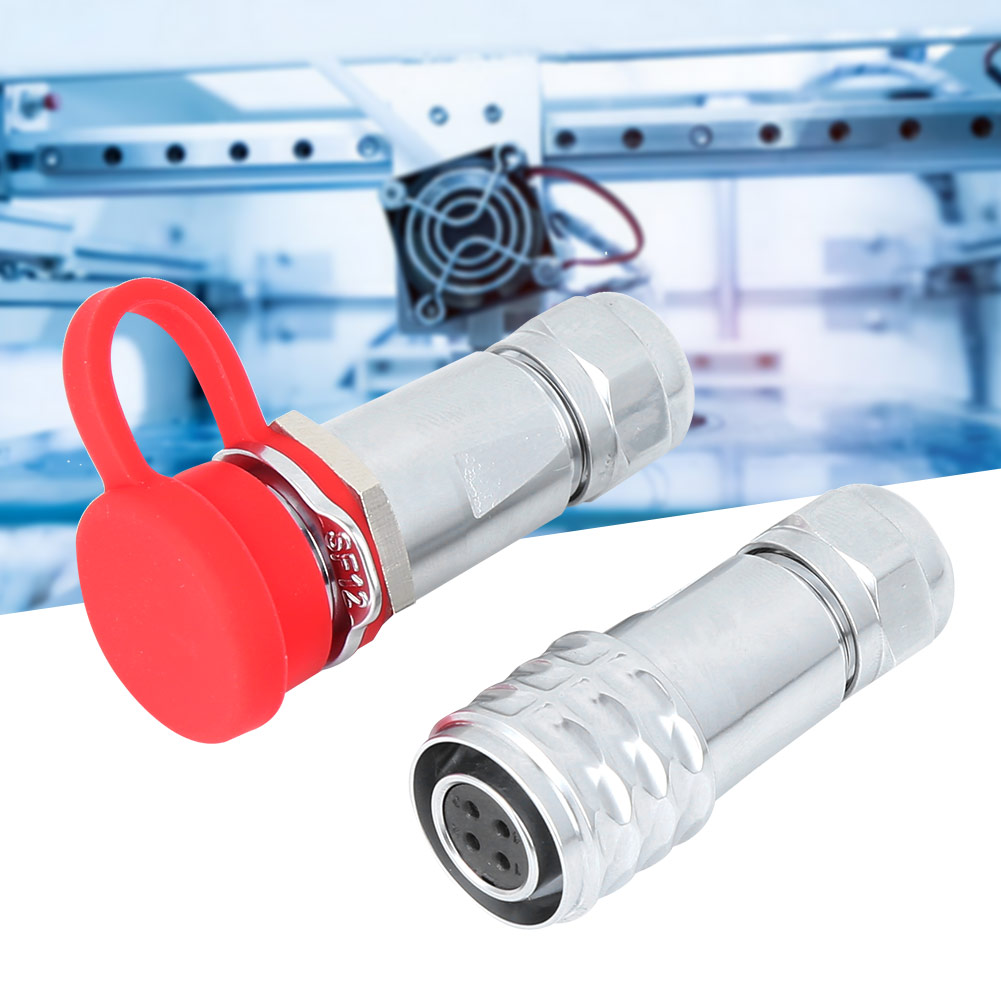 Sf12 4-poliger Wasserdichter Luftfahrtstecker, Stecker/buchse, Schnappverschluss, Schraubenlos
