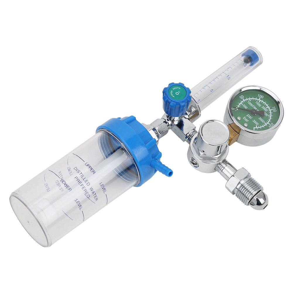 Sauerstoffinhalator, Zinklegierung, Verchromt, Reduzierventil, G5/8-zoll-außengewinde