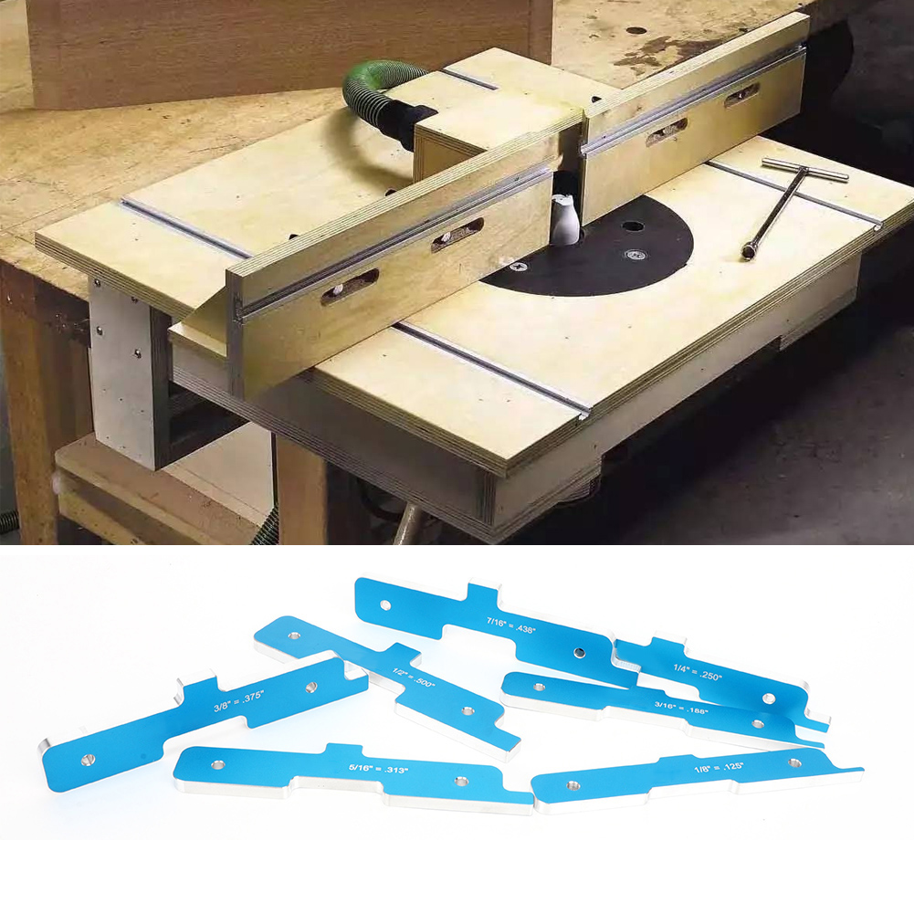 Set Mit 7 Verstellbaren, Weichen Aluminiumstangen, Vielseitig Einsetzbar, Für Frästische, 1/8 Zoll Bis 1/2 Zoll