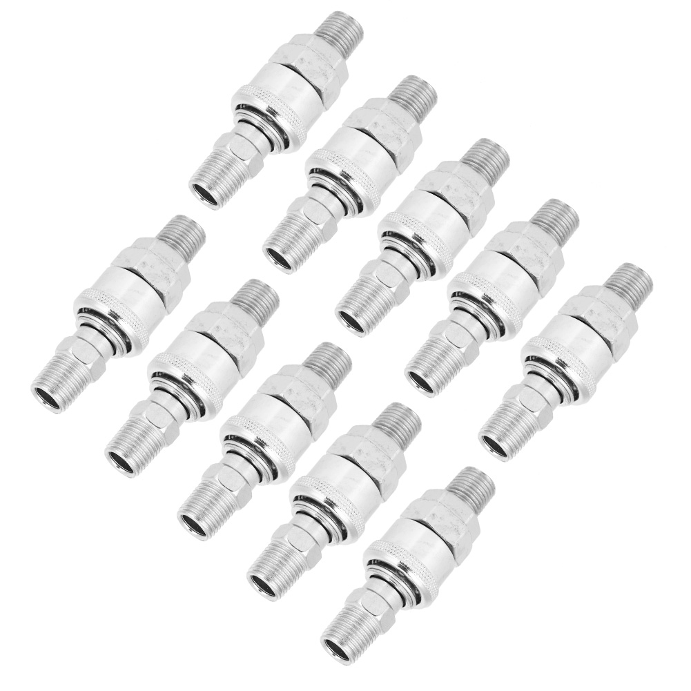 10 Selbstsichernde Kupplungsstücke Für Luftkompressoren, Typ C, Stecker/buchse, Schnellkupplung Für Pu-schläuche