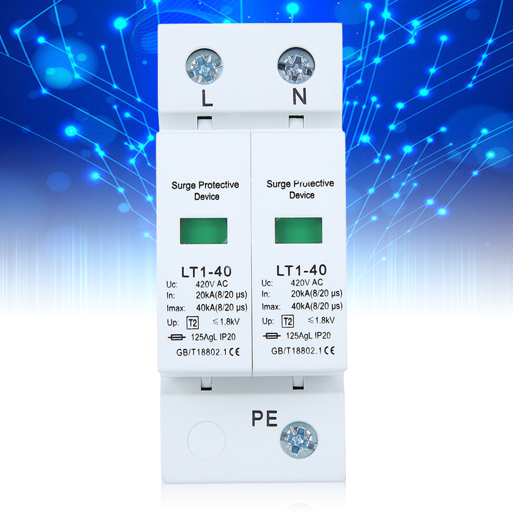 White Arc 2p Lt140 40ka Antithunder Modulares Überspannungsschutzgerät