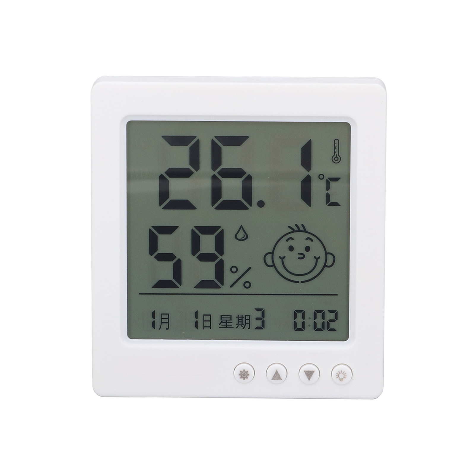 Hygrometer-thermometer Mit Digitalanzeige, Temperaturanzeige Und Feuchtigkeitsmesser Mit Hintergrundbeleuchtung Für Den Innenbereich, Geeignet Für Den Hausgebrauch