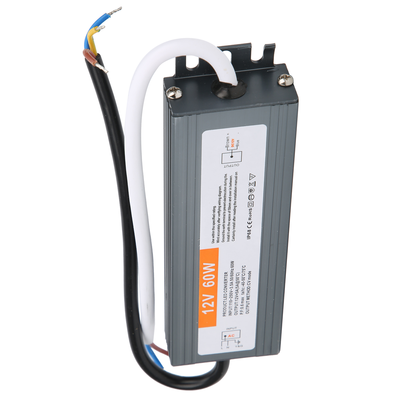 60-w-led-netzteil, Ultradünn, Wasserdicht, Ac110, 250 V (50/60 Hz) (dc12 V)