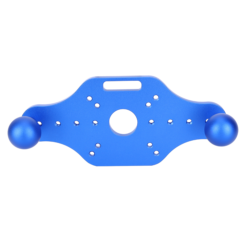 Fs-dz-05 Grundplatte Für Kantenfräsen, Aluminiumlegierung, Elektrische Grundplatte Für Oberfräse, Kantenfräse, Genutet, Blau