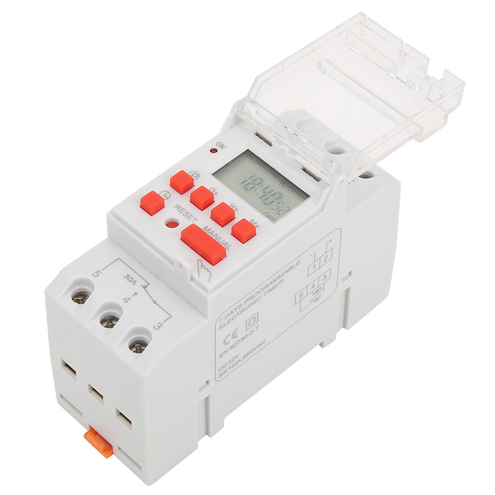 12v Dc 30a Wochentimer Mit Lcd-anzeige, Ein-/ausschalter Und Countdown-funktion