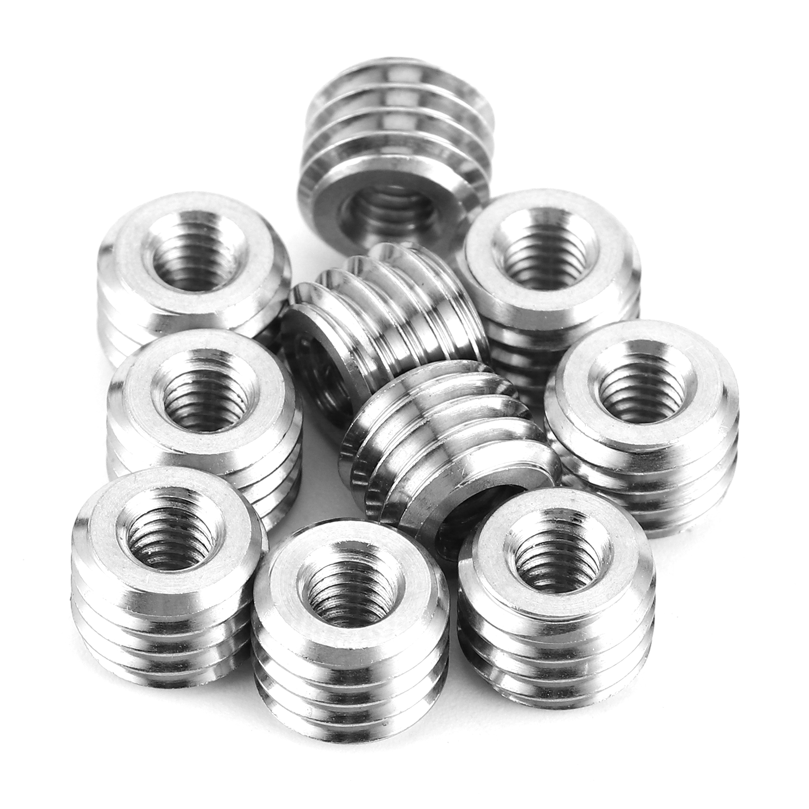 10 Reduziermuttern Mit Innengewinde M4x0,7 Und Außengewinde M8x1,25 (6 Mm) Aus Edelstahl Für Die Luftfahrt, Die Automobilindustrie Und Dampfturbinen