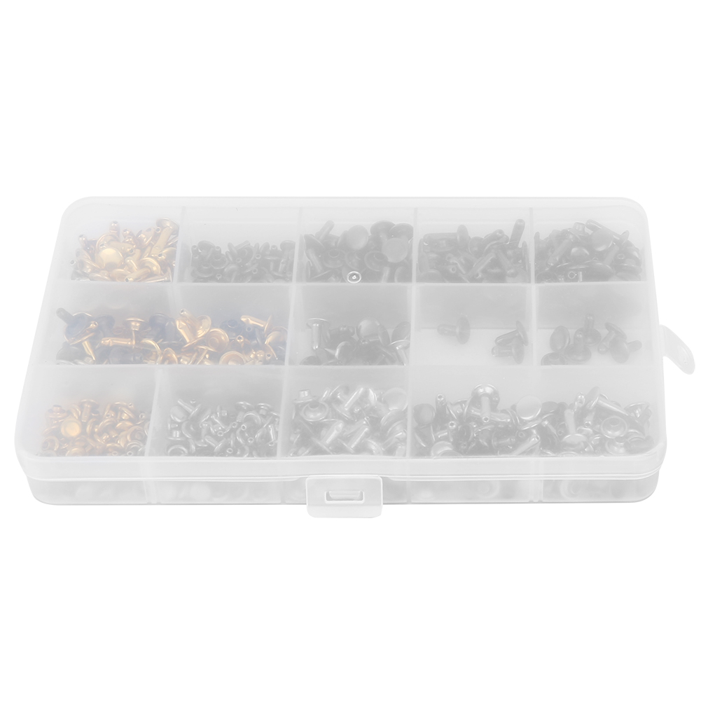 Set Mit 300 Doppelseitigen Ledernieten Und Zange Für Bastelprojekte Wie Geldbörsen, Gürtel, Jacken, Taschen Und Schuhe.