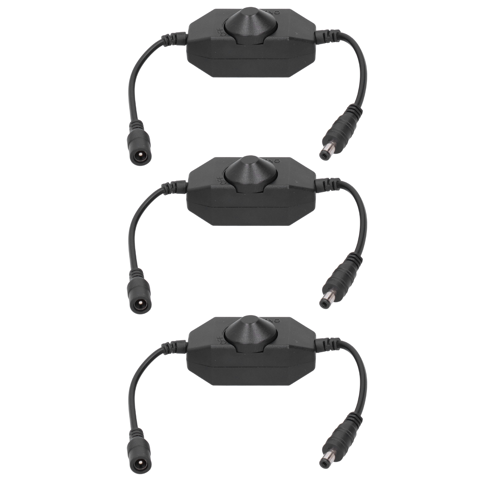 Set Mit 3 Dimmeradaptern Für Led-streifen, Helligkeitseinstellung Über Ein Handrad, Dc 12v-24v