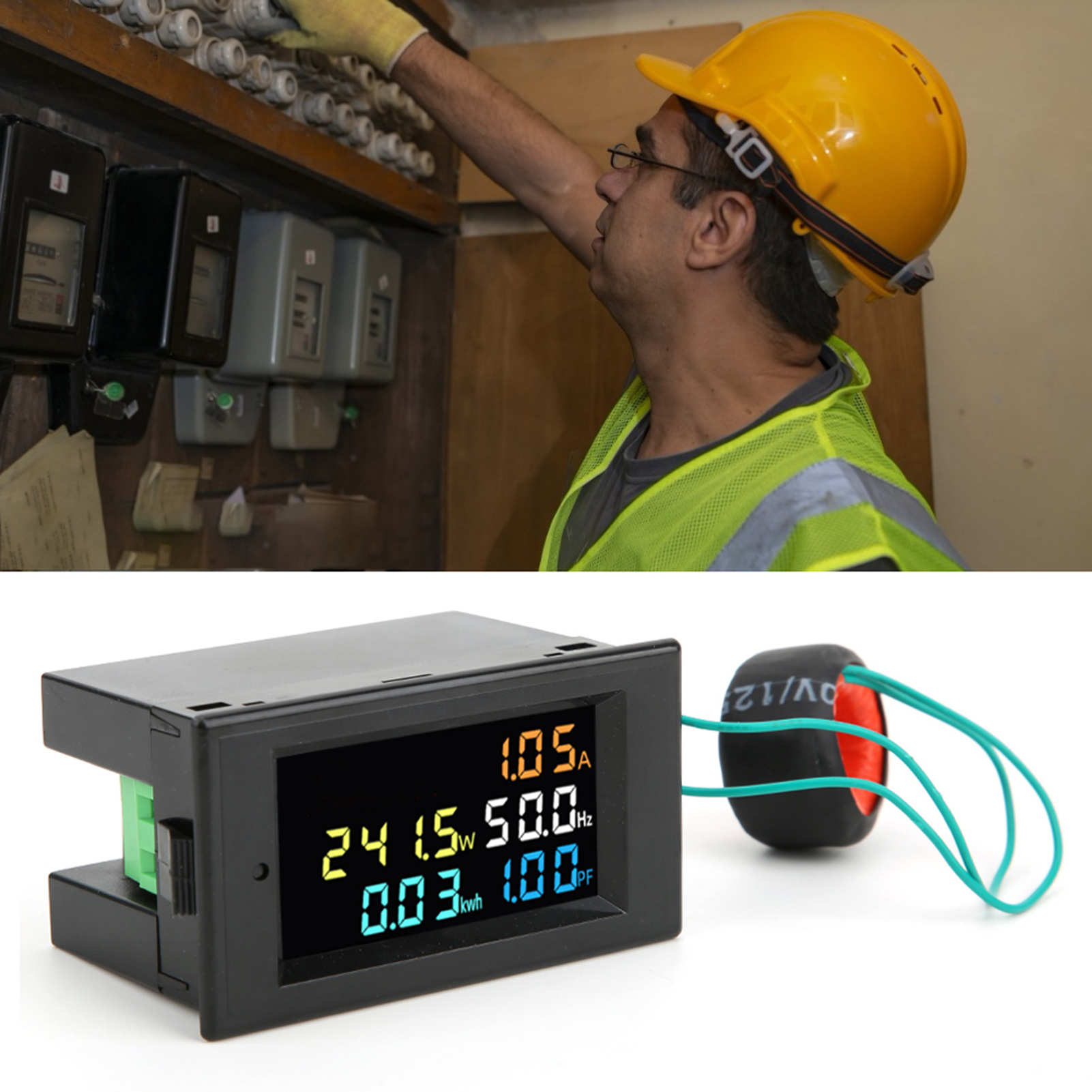 Led-wechselstrommonitor, Multifunktions-digitalvoltmeter, Strom- Und Energiemesser Spm003ac380v