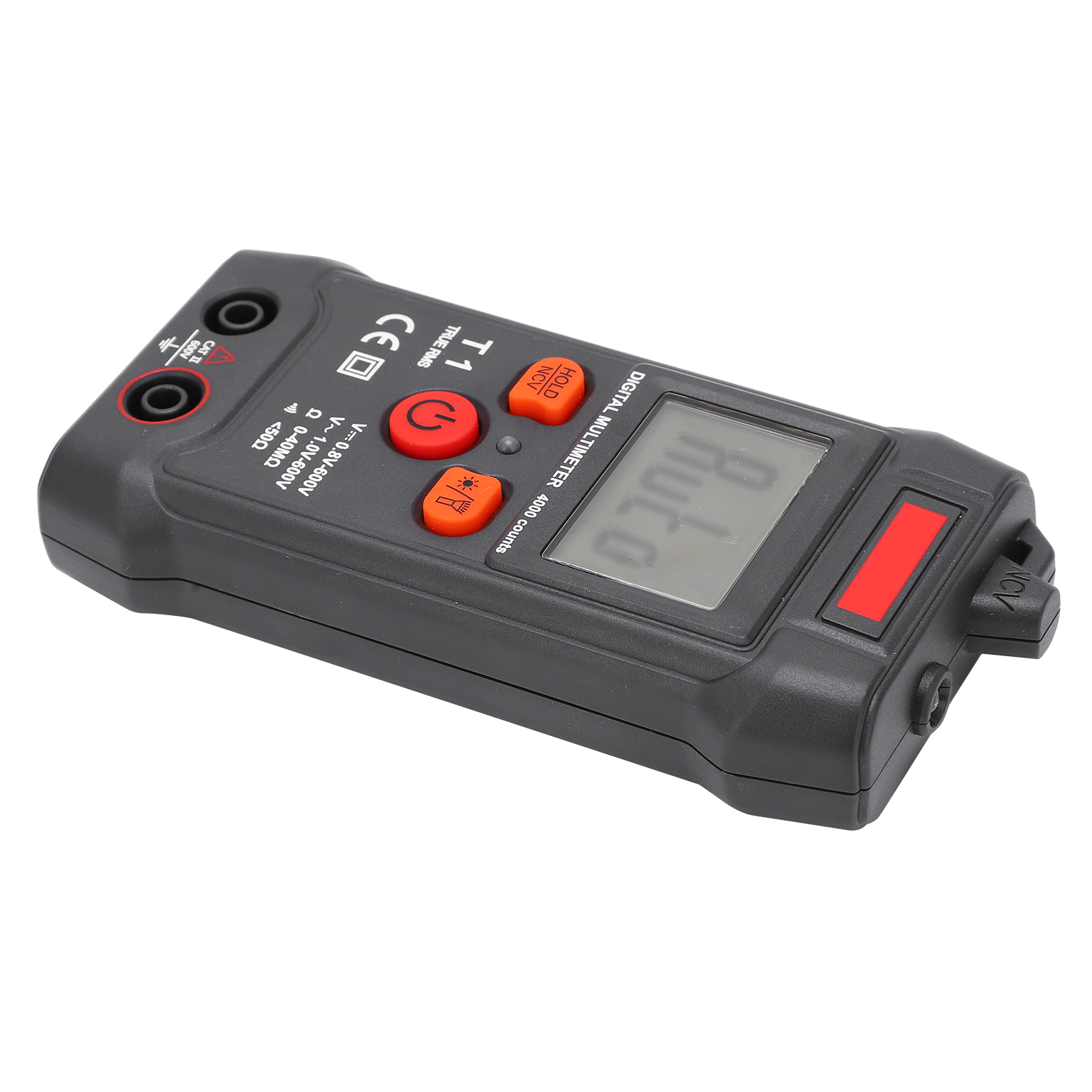 T1 Lcd-multimeter, Digitalmultimeter, 600 V, Tragbares Elektrisches Prüfgerät Mit Heller Hintergrundbeleuchtung Zur Überprüfung Von Stromversorgungen