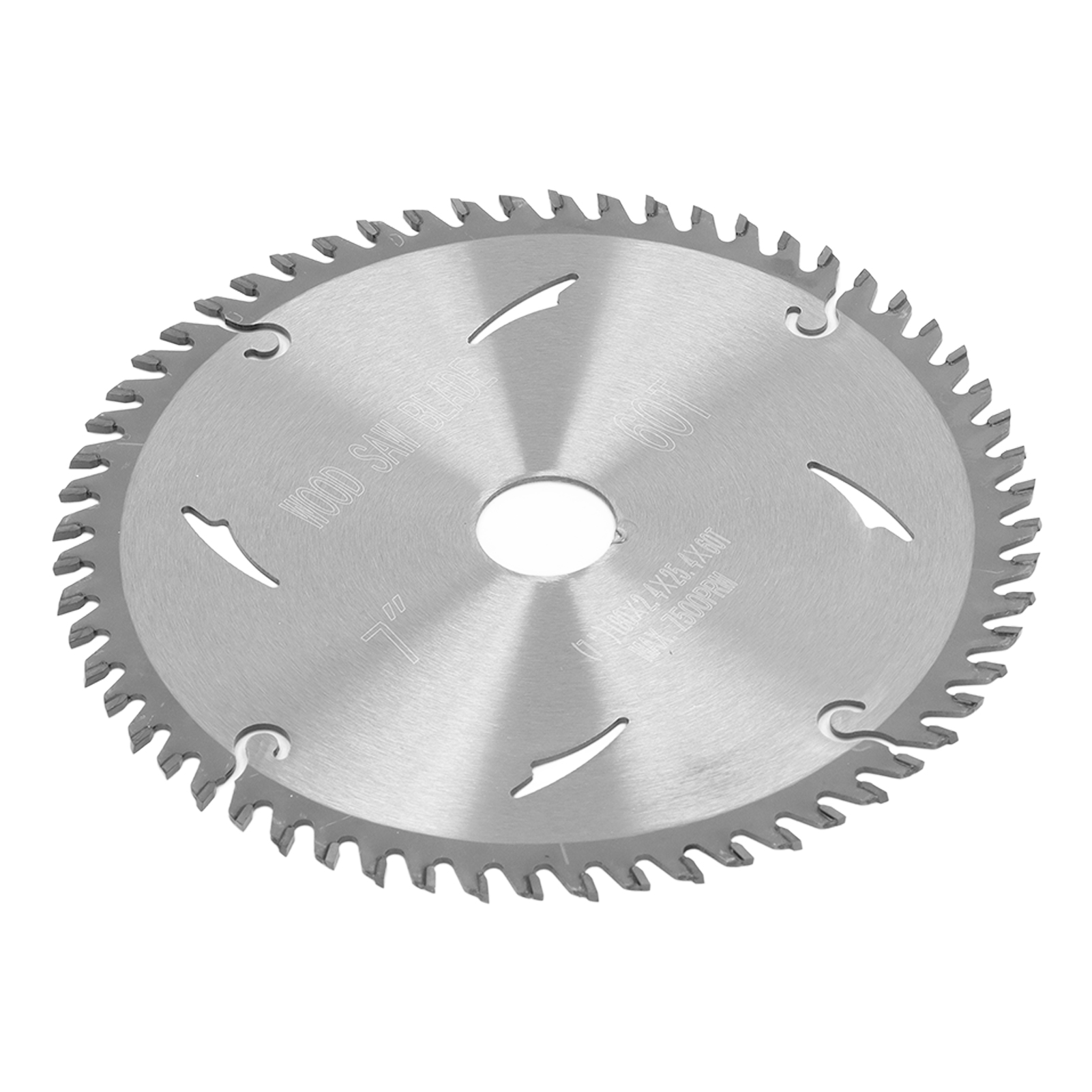 Hartmetallbestücktes Kreissägeblatt, 7x60t, Für Holzbearbeitung, Silber