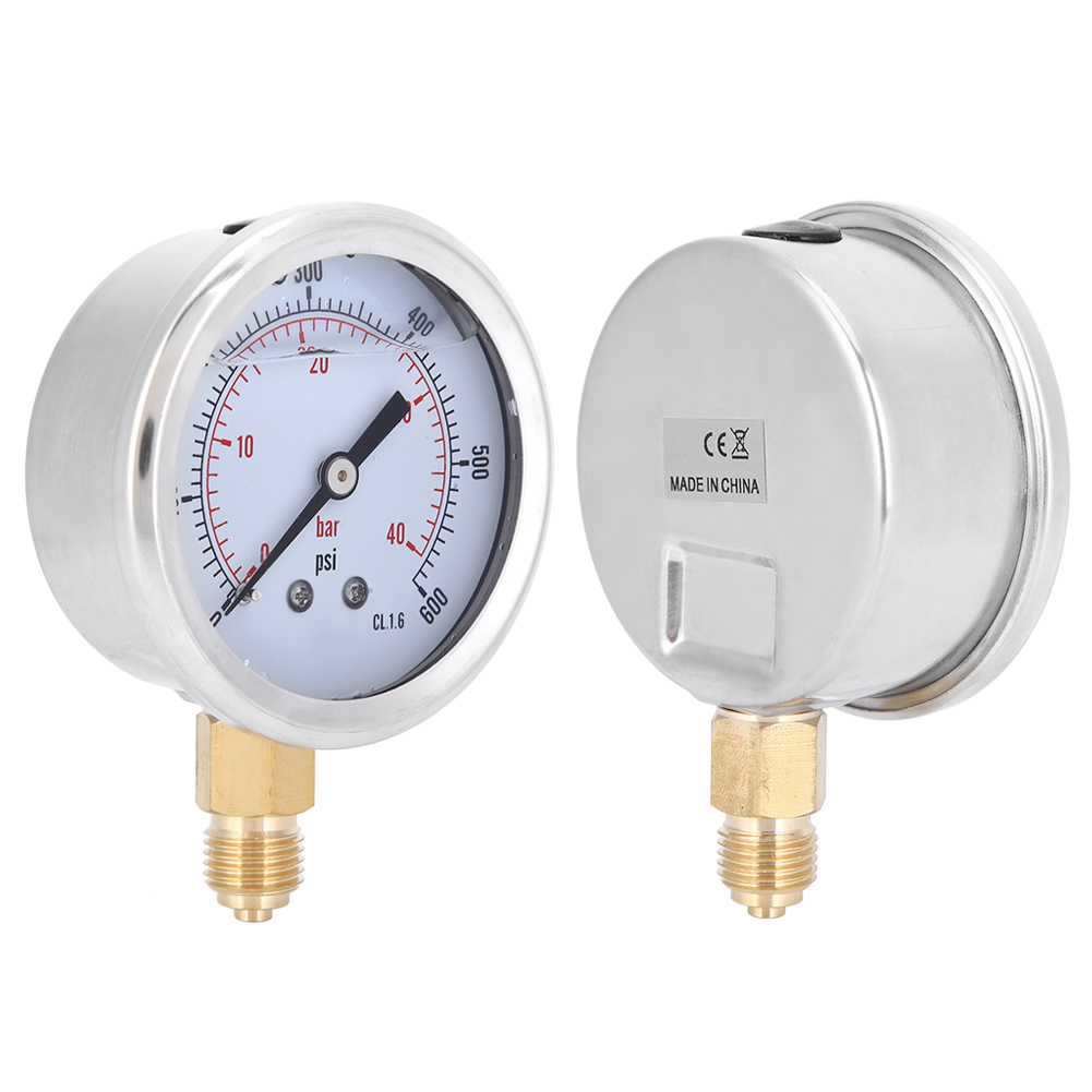 Ts® Pgg604® 40 Bar 1/4bsp Y60 Radial-öldruckmesser 0,40 Bar 0,600 Psi