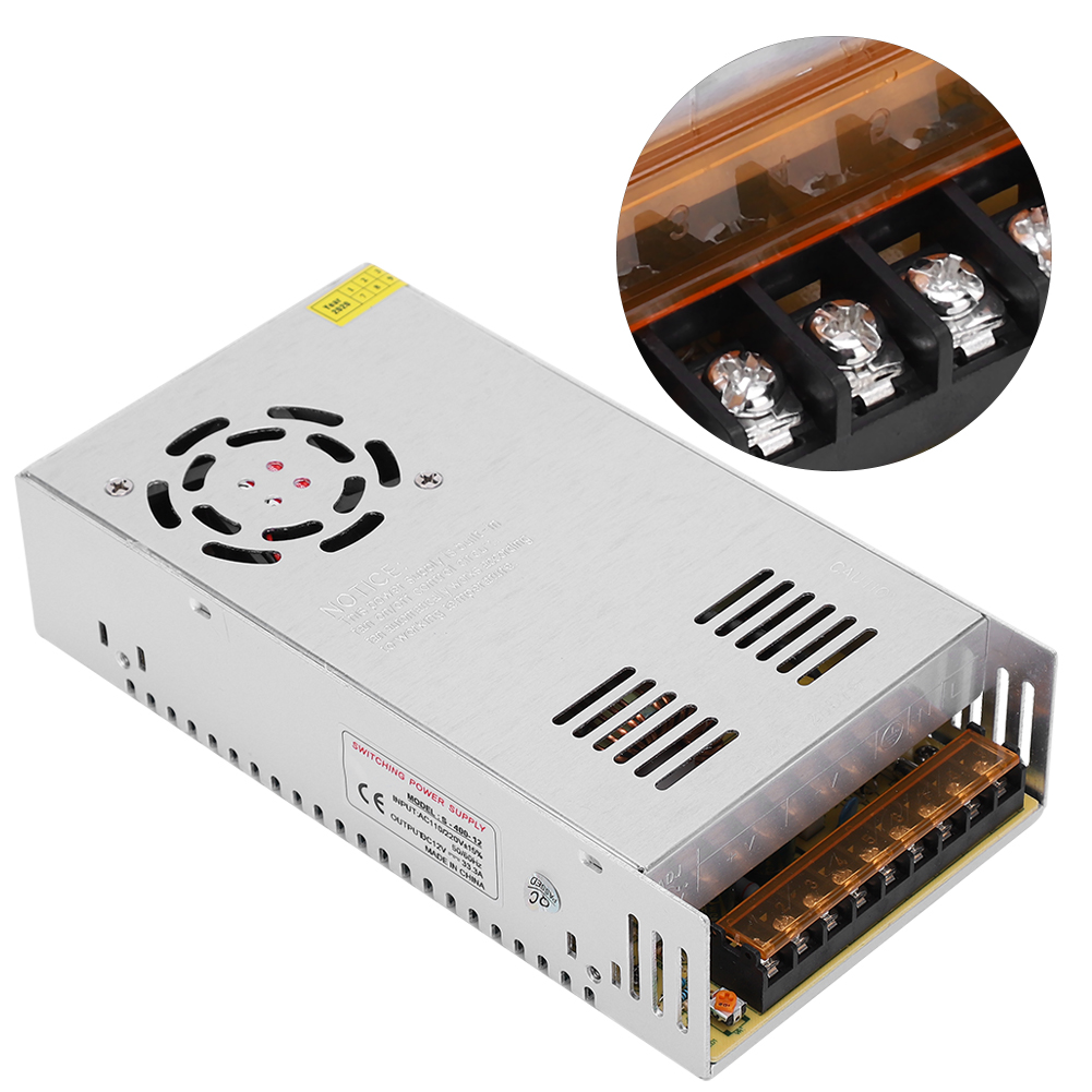 Dc12v Schaltnetzteil-treiber Für Led-lichtleiste Aus Aluminiumlegierung Für 3d-drucker (s-400-12 (12v 33a 400w) Ac110/220v ±15%)