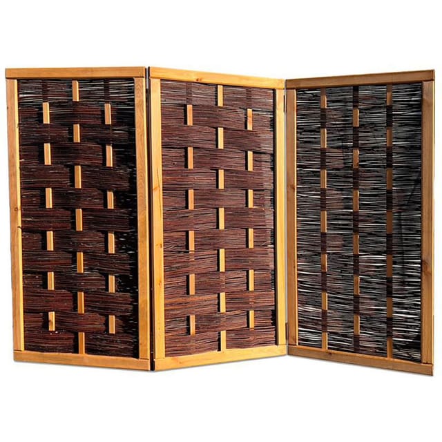 NOOR Weiden-Paravent Deluxe 3teilig, 180x180 cm