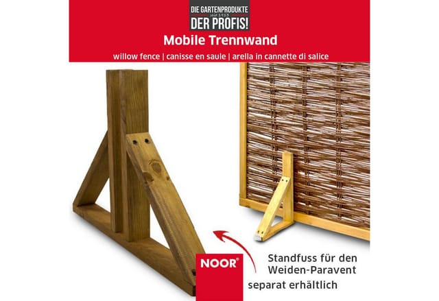 NOOR Mobile Trennwand aus Weide 0,90x1,20 m günstig