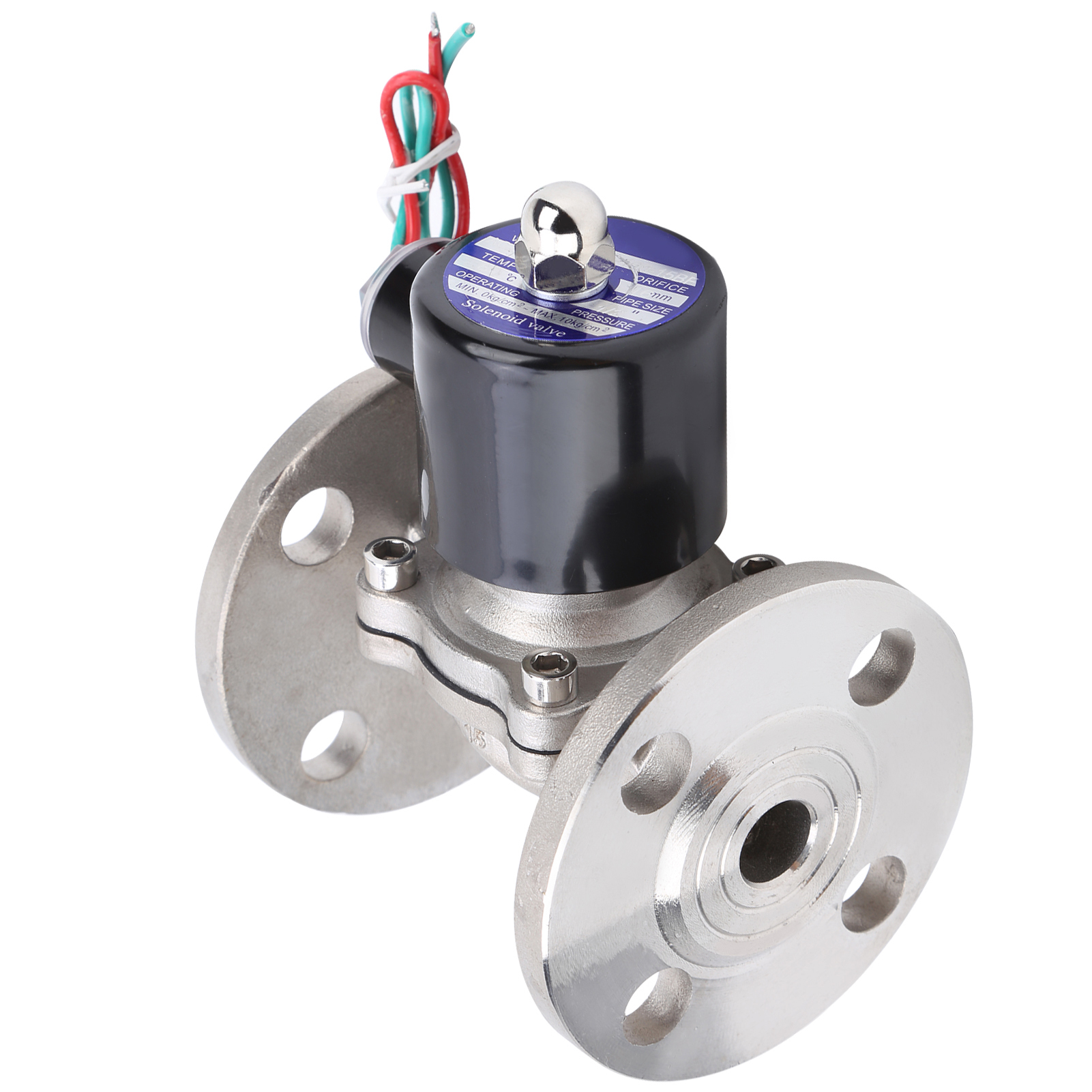 Magnetventil Mit Flanschanschluss, Edelstahl, Nbr Nc, Direktwirkend, 1/2 Zoll (2w-160-15bf), 220 V Wechselstrom