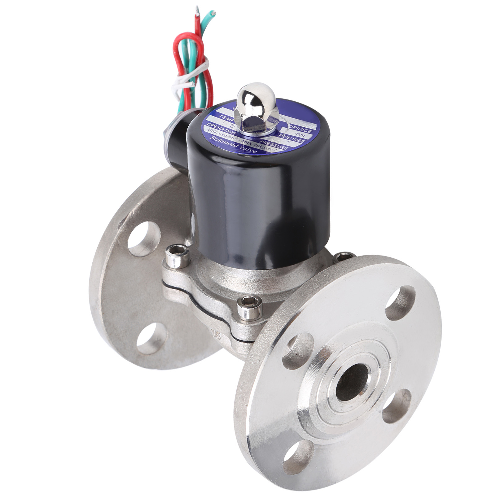 Magnetventil Mit Flanschanschluss, Edelstahl, Nbr Nc, Direktwirkend, 1/2 Zoll (2w-160-15bf), 110 V Wechselstrom