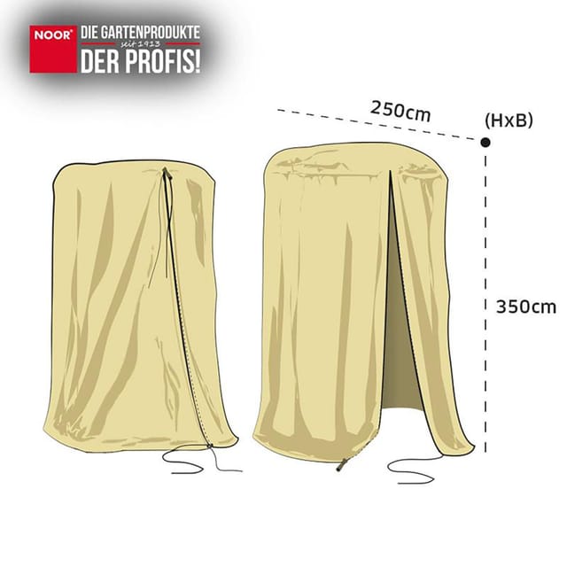 NOOR Winterschutz-Thermomantel Biwak mit Reißverschluss und 2 Zugseilen, 2,5x3,5 m
