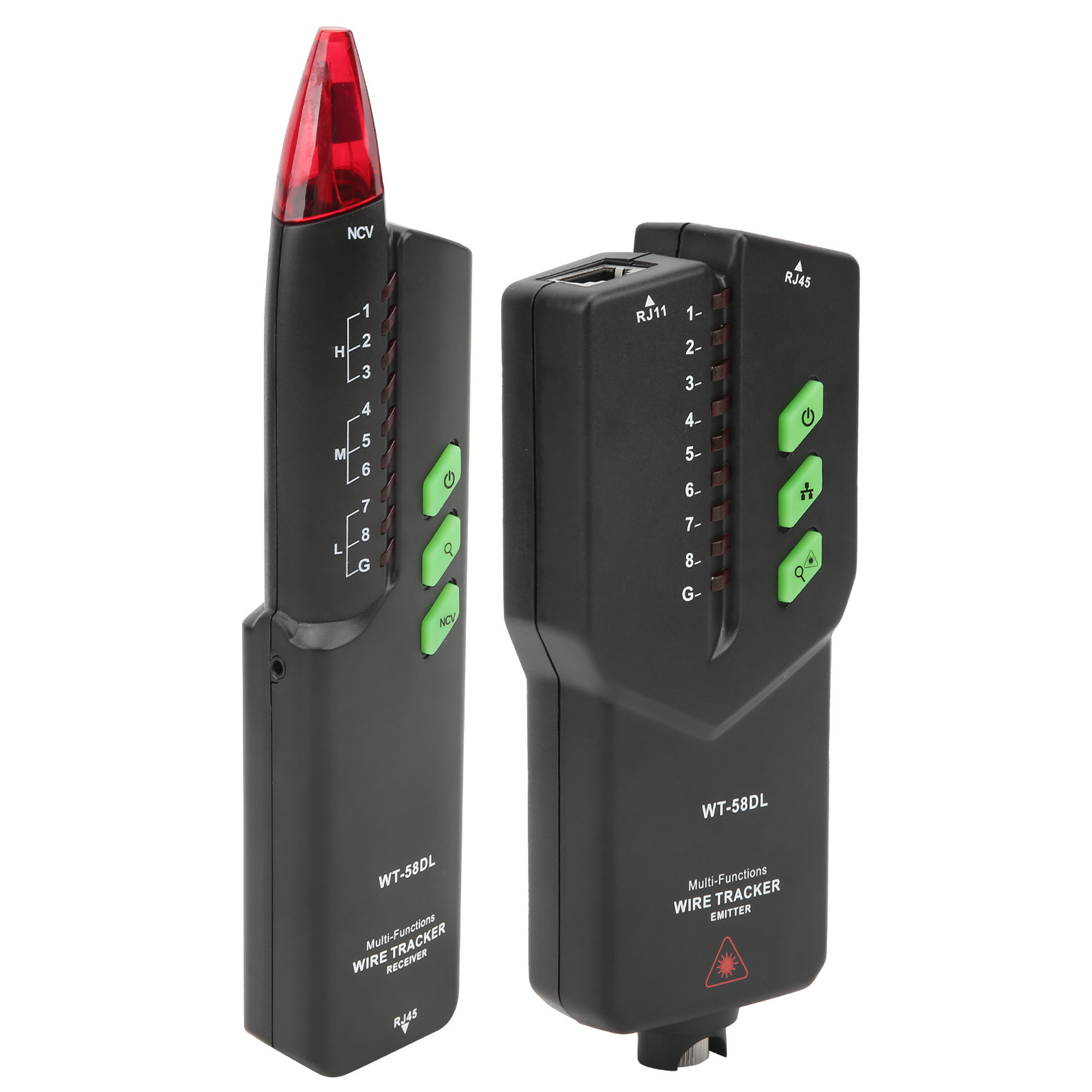Wt58dl 0300m Netzwerkkabeltester, Störungsfrei, Geräuschlos, Poe, Multifunktionaler Kabelsucher Mit Roter Kontrollleuchte