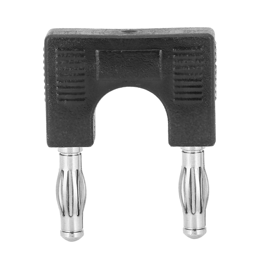 20 Stück Doppel-bananenstecker Aus Messing, Feuchtigkeitsbeständige U-förmige Audio-steckverbinder, 4 Mm (schwarz)