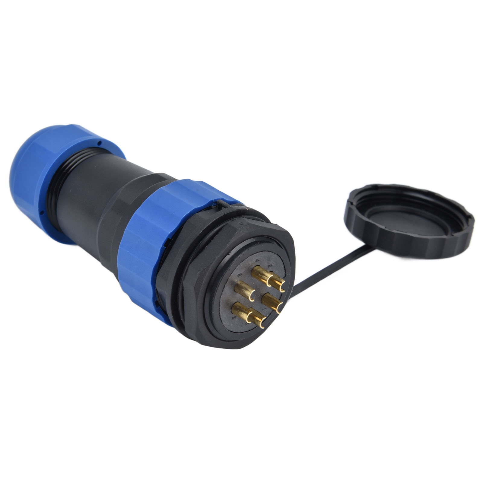 Ip68 Wasserdichter Sp28-luftfahrtstecker Mit Sicherungsmutter, Verschweißtem Stecker Und Buchse, 380 V, 25 A, 6-polig