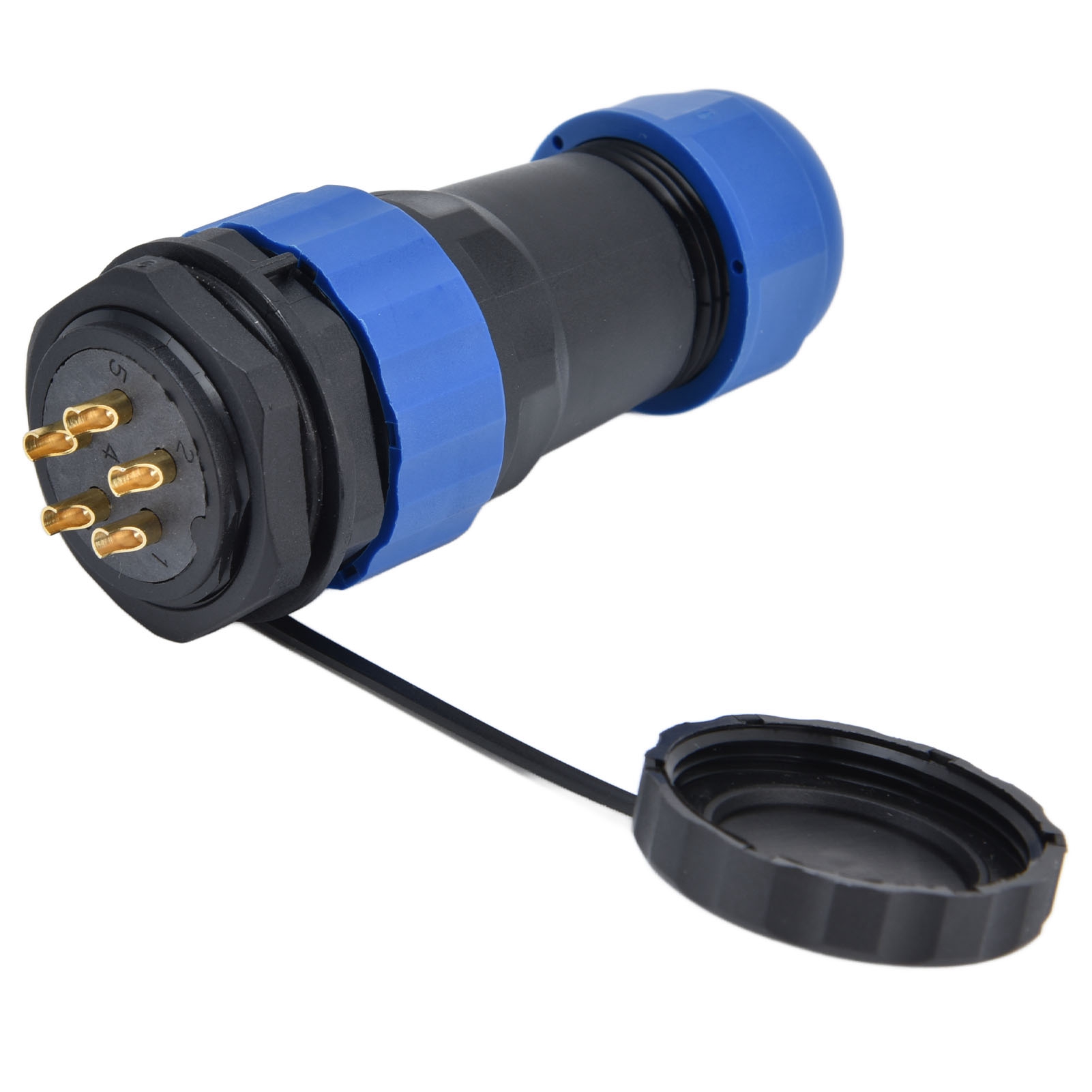 Sp28 Ip68 Wasserdichter Luftfahrtstecker Mit Sicherungsmutter, Verschweißtem Stecker Und Buchse 380 V 25 A 5-polig