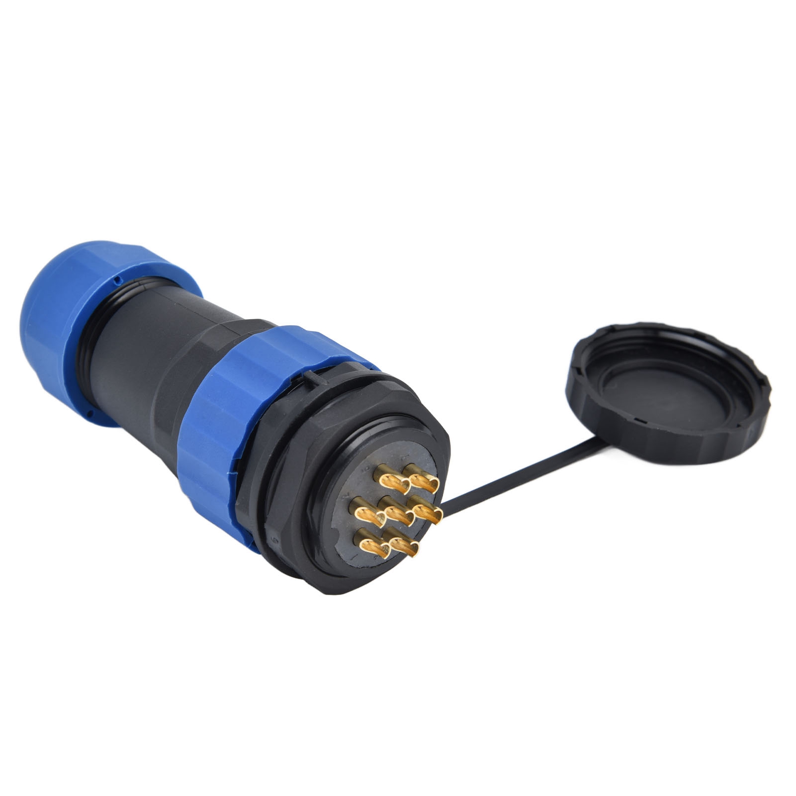 Sp28 Ip68 Wasserdichter Luftfahrtstecker Mit Sicherungsmutter, Stecker Und Buchse Verschweißt, 380 V, 25 A, 7-polig
