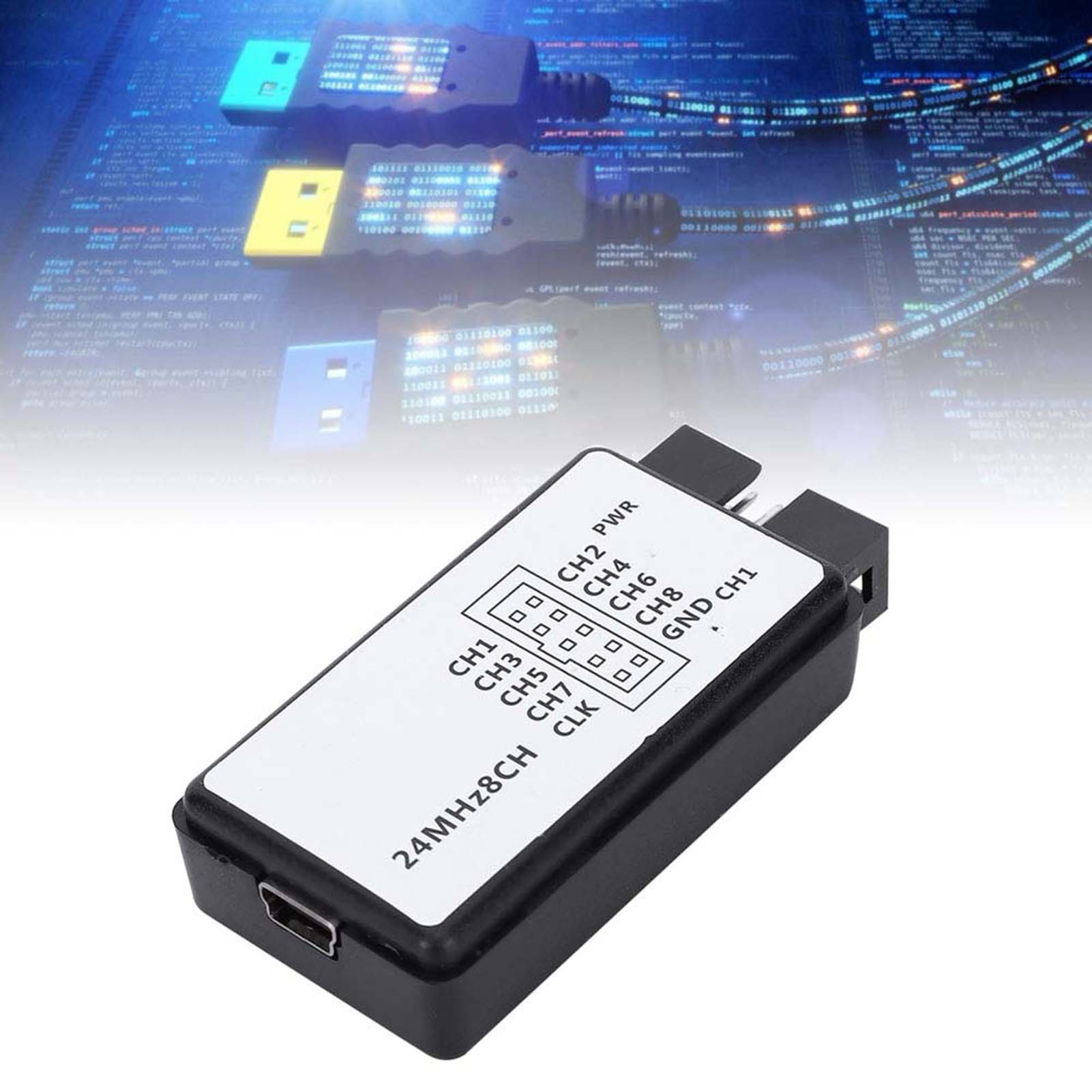 Usb-logikanalysator-kit, Digitales Miniaturgerät Im Taschenformat, 8 Kanäle, Eingangsspeicher, 24 Mhz