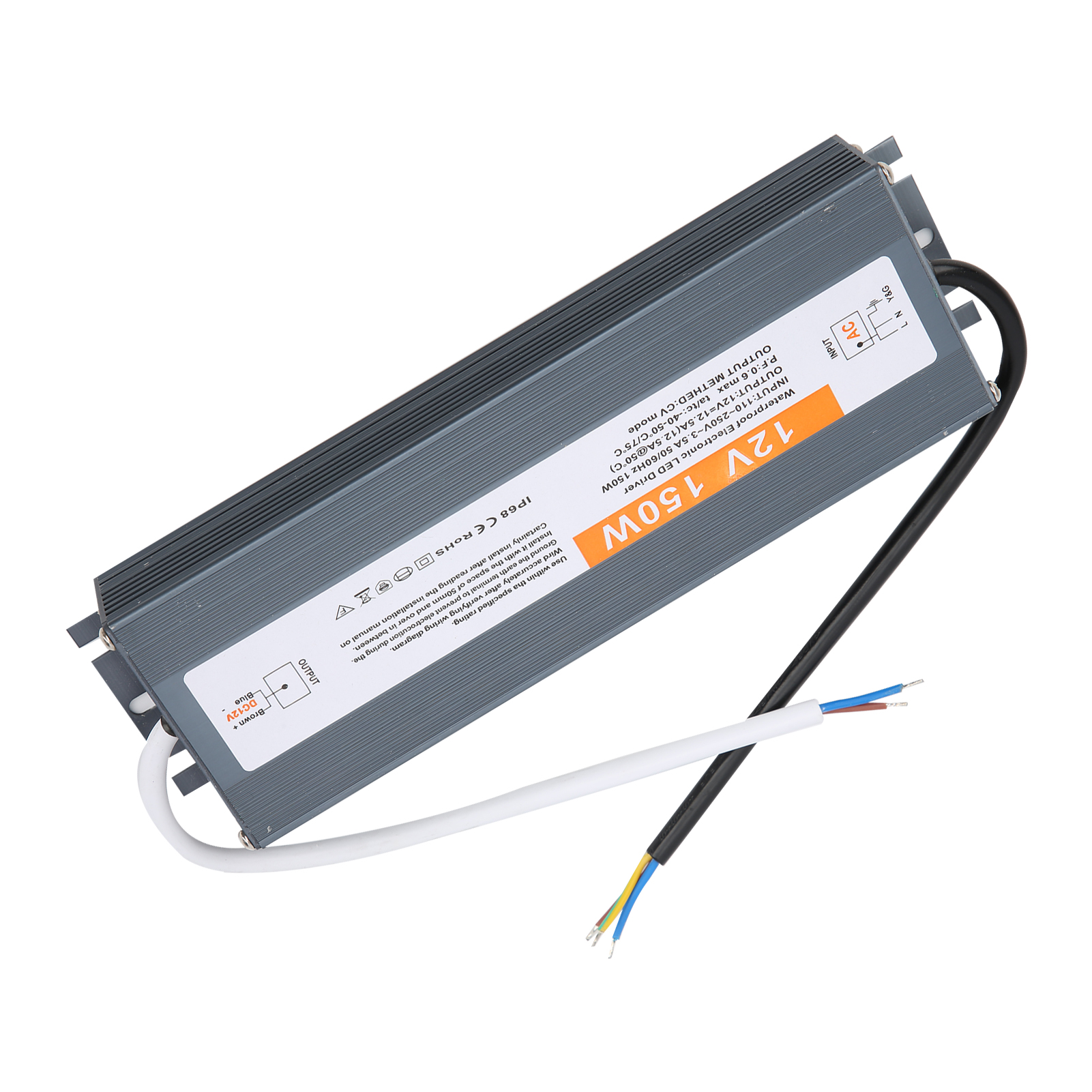 150-w-led-netzteil, Ultradünn, Wasserdicht, Ac170-250v (50/60hz) (dc12v)