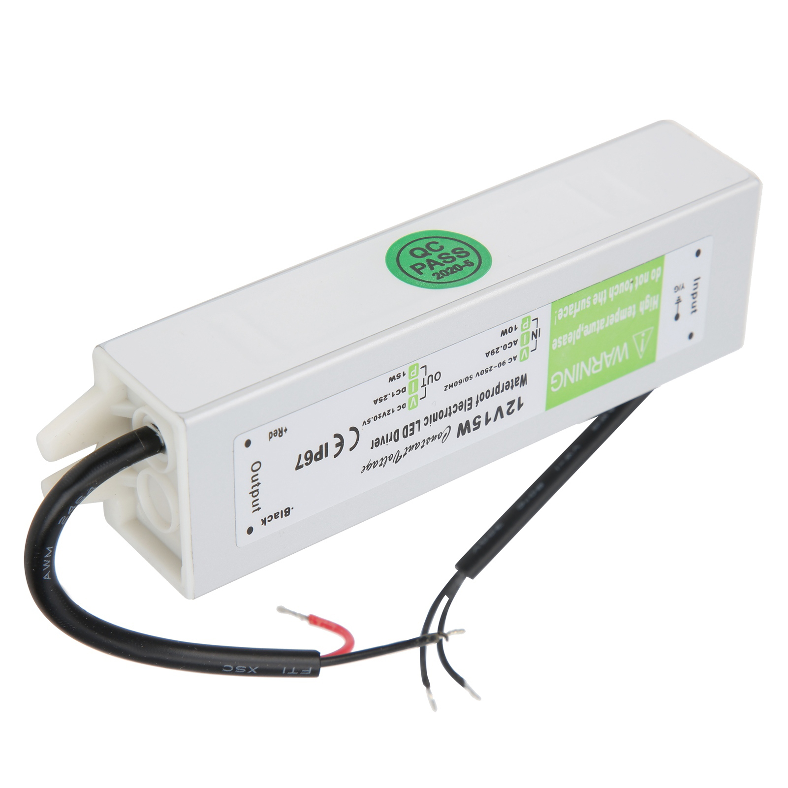 Wasserdichtes 15-w-schaltnetzteil (ac 90–250 V), Transformator-led-treiber, Dc 24 V Netzteil