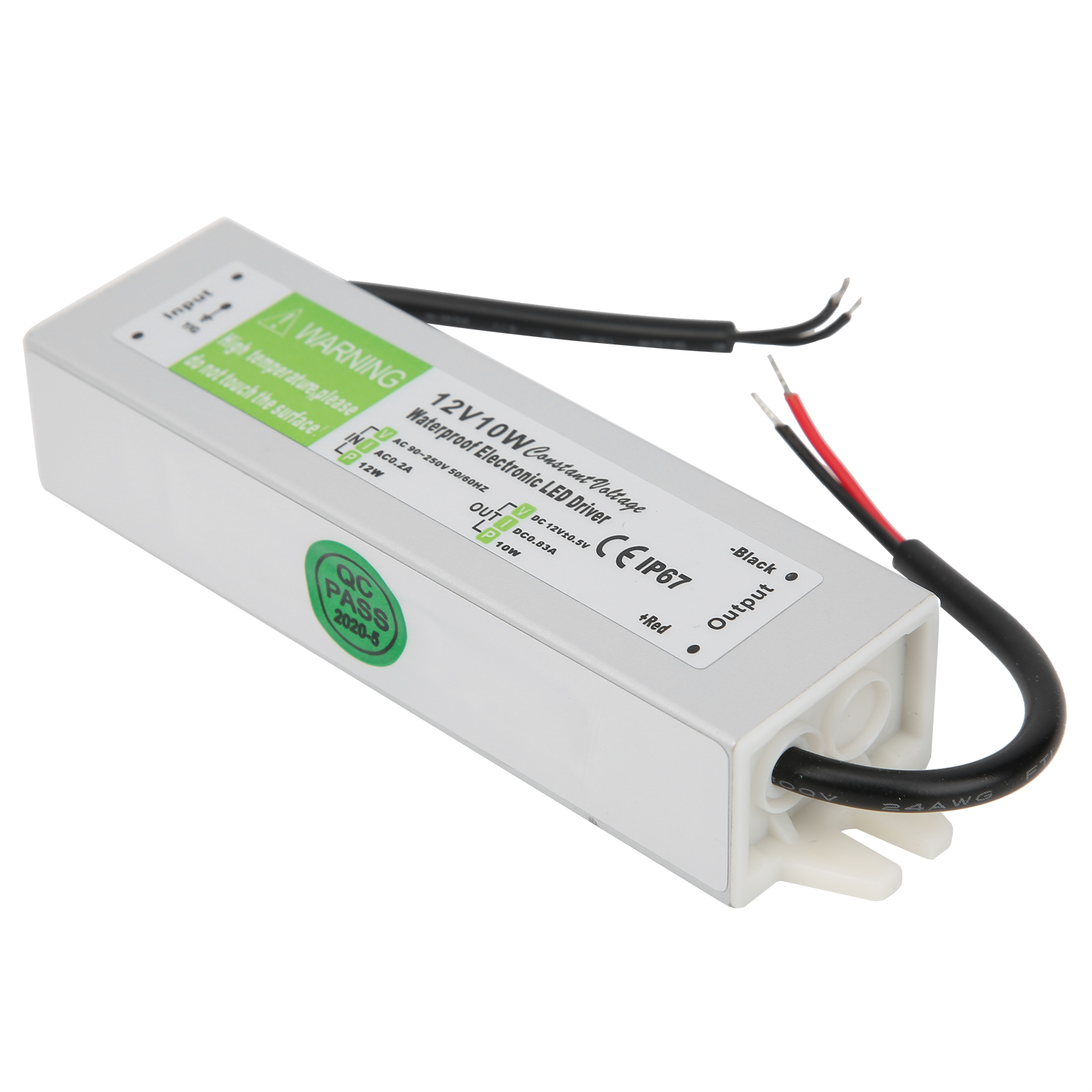 Professionelles, Wasserdichtes Led-netzteil 10 W Ac 90–250 V (50/60 Hz) Dc 12 V