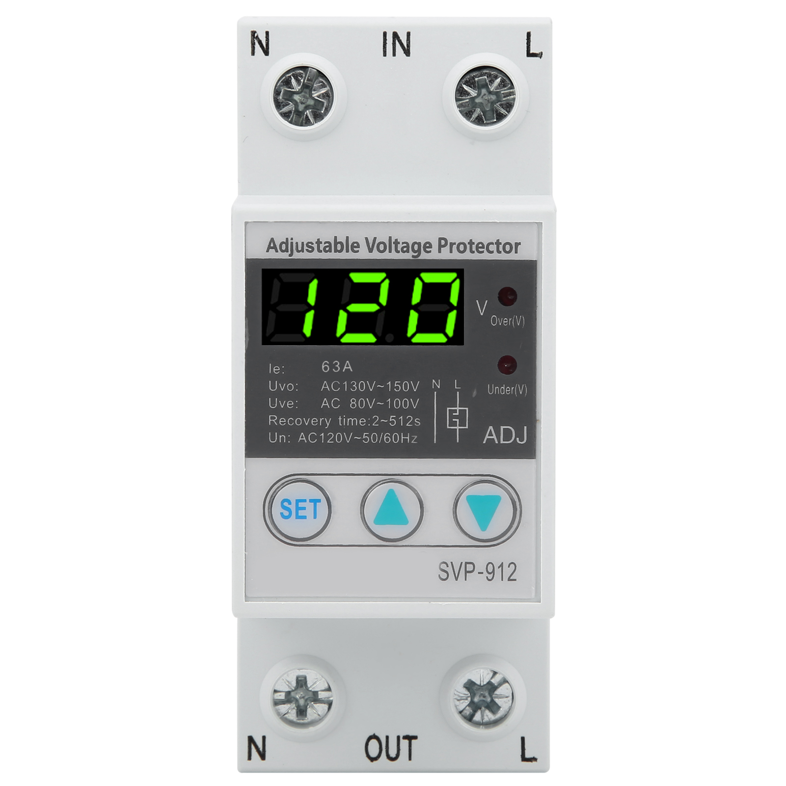 Svp912 120vac Einstellbarer, Selbstrückstellender Unterspannungsschutzschalter (63a)