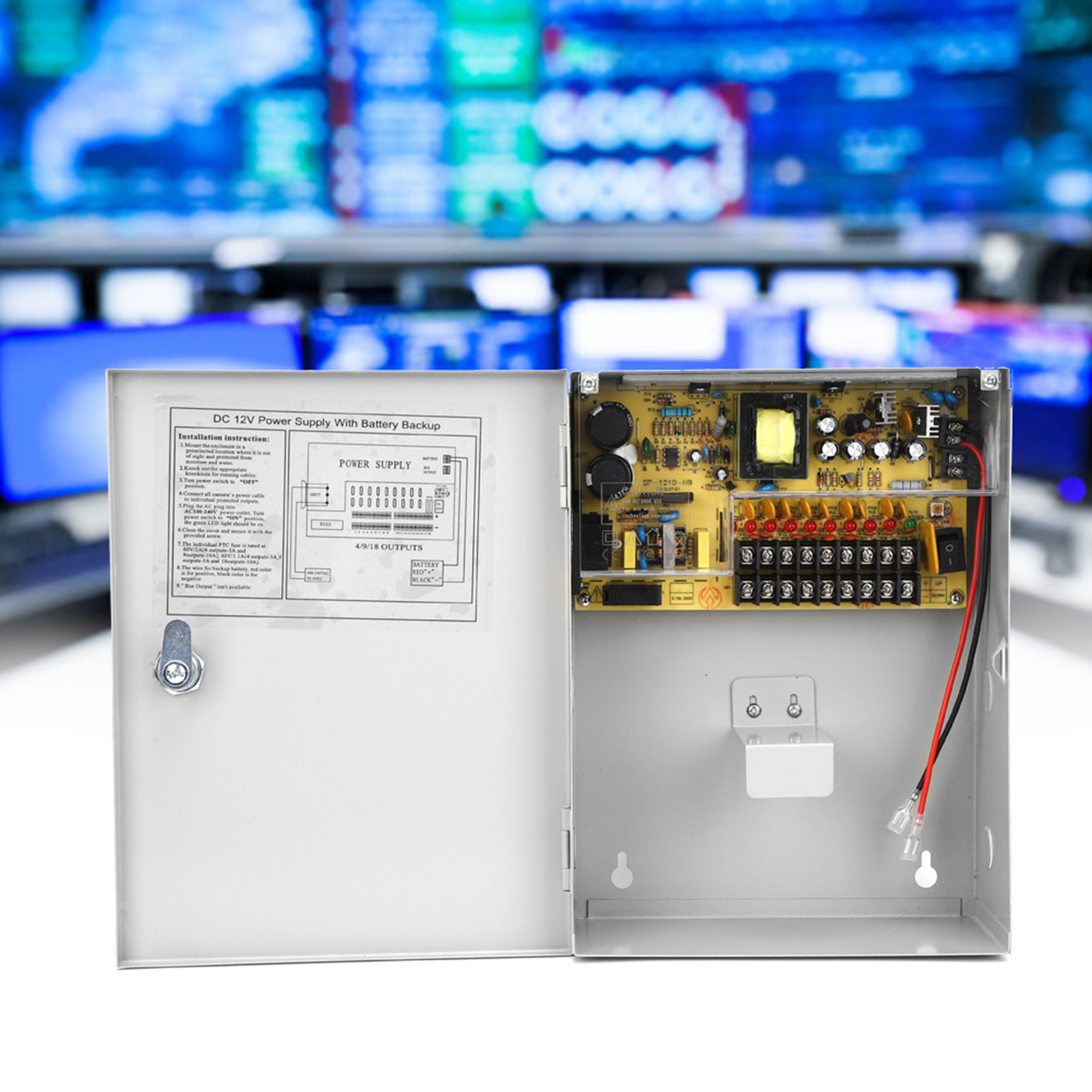 Stromversorgung Für Zutrittskontrollsysteme Usv Pwm 12v 10a Mit Verzögerter Abschaltfunktion