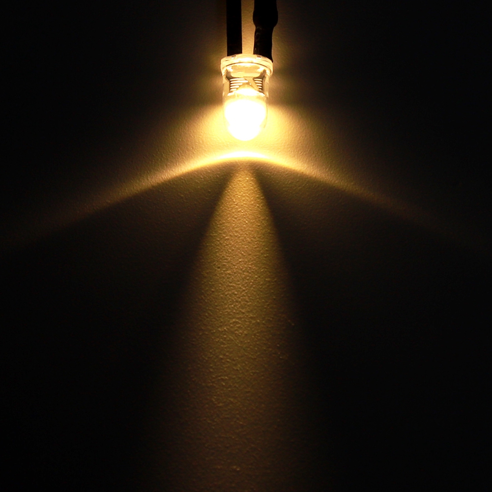 12v-led Mit Verkabelung Und 5 Mm Durchmesser Rundkopf, Warmweiß